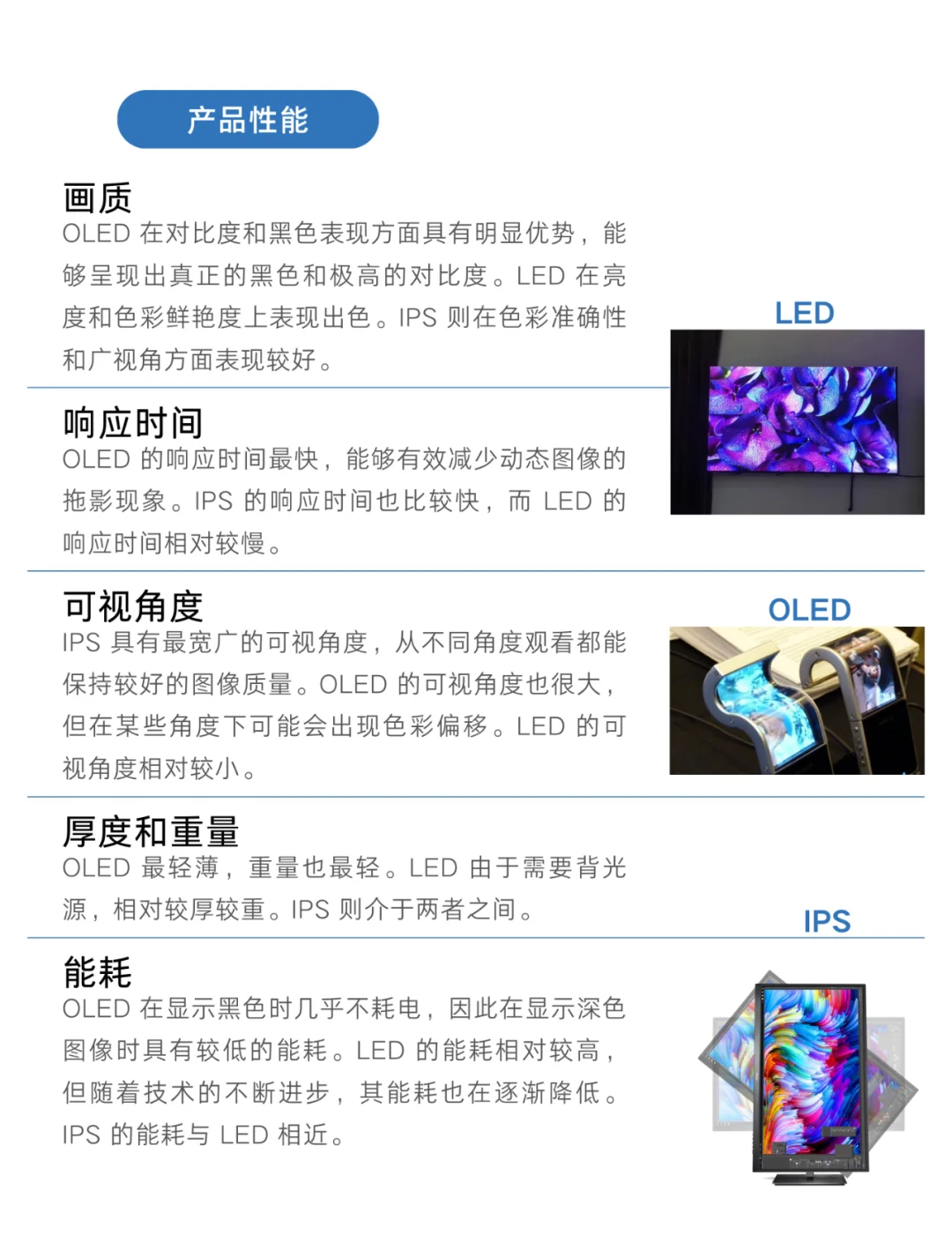 ips与oled区别 oled和ips屏的区别 