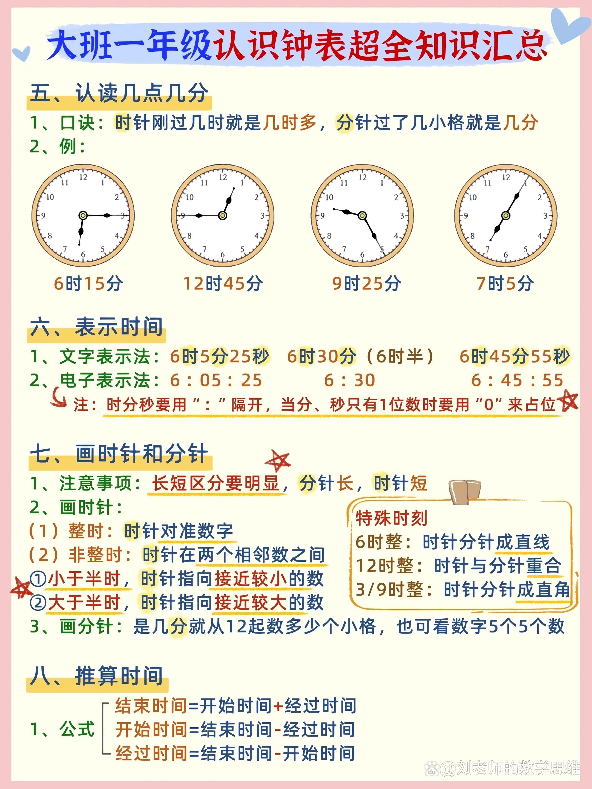 分针时针的区别 分针时针的区别和联系 